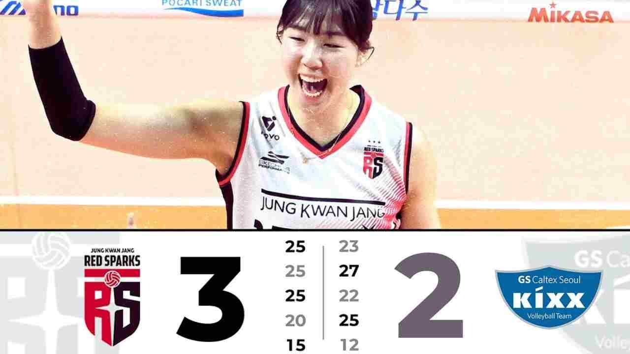 Megawati Hangestri Cetak 33 Poin, Red Sparks Curi 2 Poin